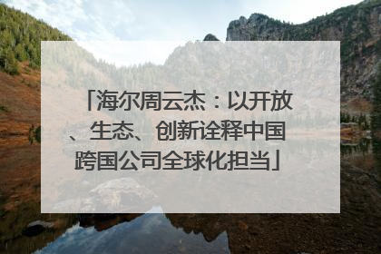 海尔周云杰：以开放、生态、创新诠释中国跨国公司全球化担当