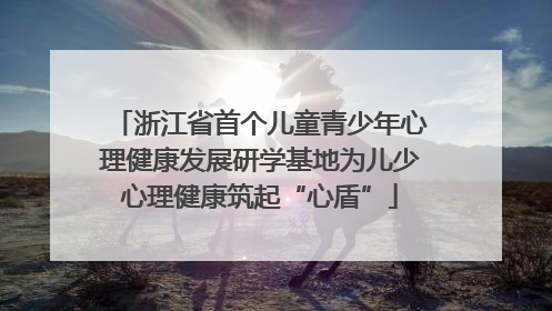 浙江省首个儿童青少年心理健康发展研学基地为儿少心理健康筑起“心盾”