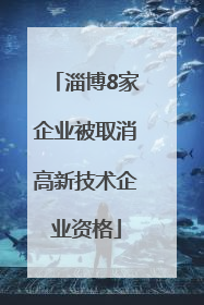淄博8家企业被取消高新技术企业资格