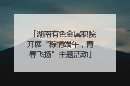 湖南有色金属职院开展“粽情端午，青春飞扬”主题活动