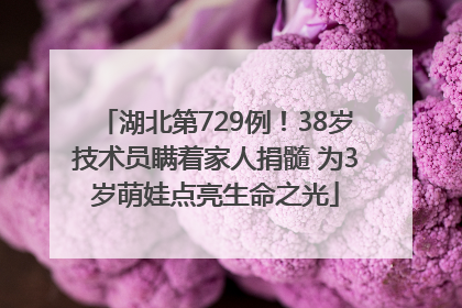 湖北第729例！38岁技术员瞒着家人捐髓 为3岁萌娃点亮生命之光