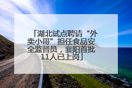 湖北试点聘请“外卖小哥”担任食品安全监督员，襄阳首批11人已上岗