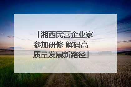 湘西民营企业家参加研修 解码高质量发展新路径