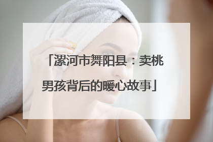 漯河市舞阳县：卖桃男孩背后的暖心故事