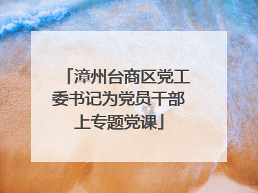 漳州台商区党工委书记为党员干部上专题党课