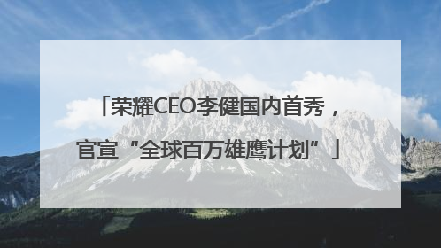 荣耀CEO李健国内首秀，官宣“全球百万雄鹰计划”