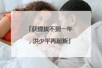获提拔不到一年，洪少平再履新