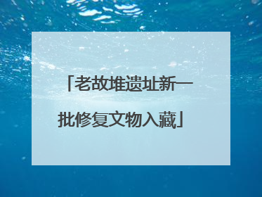 老故堆遗址新一批修复文物入藏