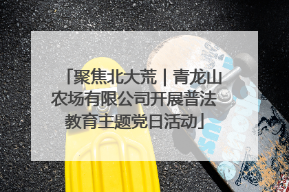 聚焦北大荒｜青龙山农场有限公司开展普法教育主题党日活动