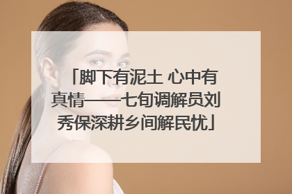 脚下有泥土 心中有真情——七旬调解员刘秀保深耕乡间解民忧