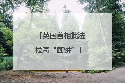 英国首相批法拉奇“画饼”