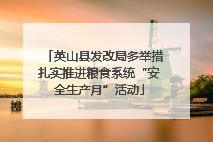 英山县发改局多举措扎实推进粮食系统“安全生产月”活动
