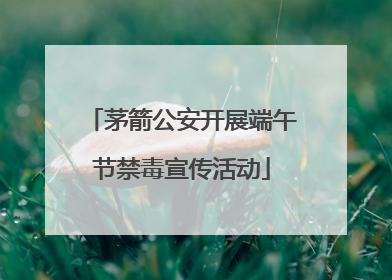 茅箭公安开展端午节禁毒宣传活动