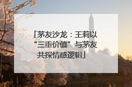 茅友沙龙：王莉以“三重价值”与茅友共探情感逻辑