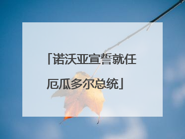 诺沃亚宣誓就任厄瓜多尔总统
