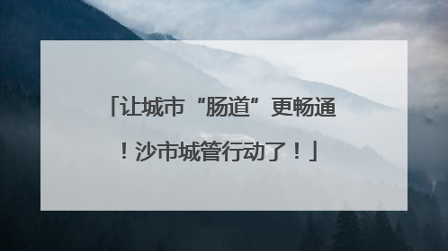 让城市“肠道”更畅通！沙市城管行动了！