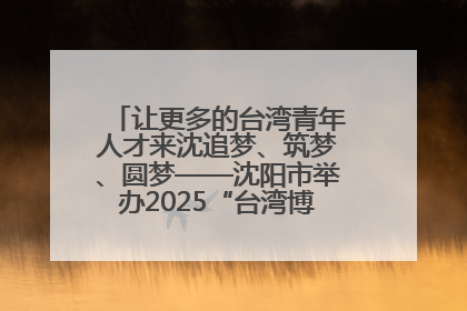 让更多的台湾青年人才来沈追梦、筑梦、圆梦——沈阳市举办2025“台湾博士沈阳行”活动