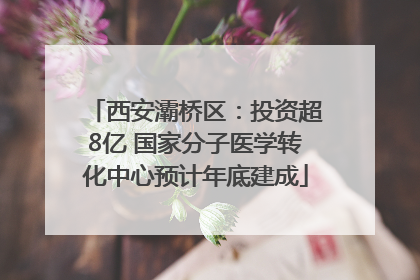 西安灞桥区：投资超8亿 国家分子医学转化中心预计年底建成