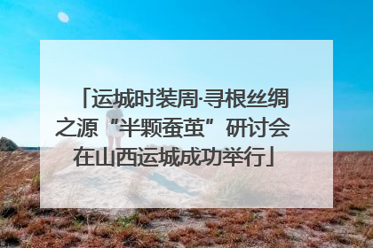 运城时装周·寻根丝绸之源“半颗蚕茧”研讨会在山西运城成功举行