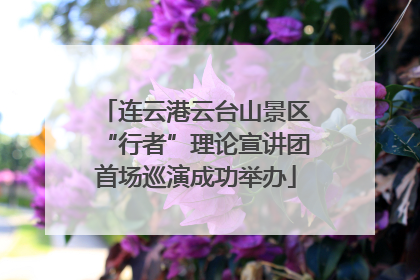 连云港云台山景区“行者”理论宣讲团首场巡演成功举办