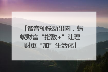 谐音梗联动出圈，蚂蚁财富“指数+”让理财更“加”生活化