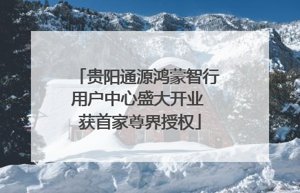贵阳通源鸿蒙智行用户中心盛大开业 获首家尊界授权