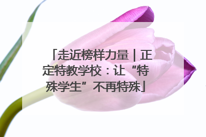 走近榜样力量｜正定特教学校：让“特殊学生”不再特殊