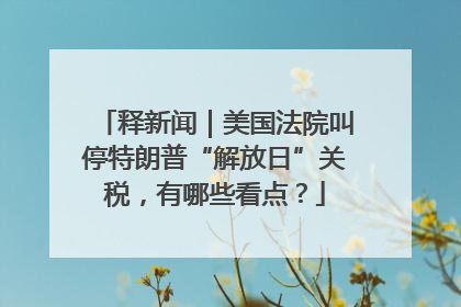 释新闻｜美国法院叫停特朗普“解放日”关税，有哪些看点？
