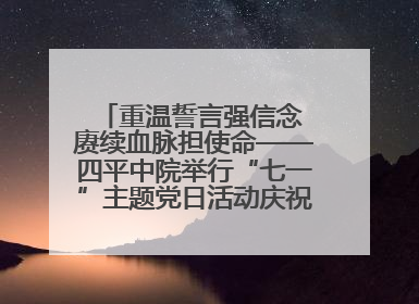 重温誓言强信念 赓续血脉担使命——四平中院举行“七一”主题党日活动庆祝建党104周年