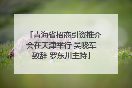 青海省招商引资推介会在天津举行 吴晓军致辞 罗东川主持