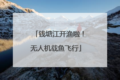 钱塘江开渔啦！无人机载鱼飞行