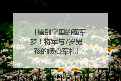 错别字里的强军梦！将军与7岁男孩的暖心军礼