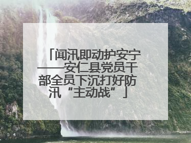 闻汛即动护安宁——安仁县党员干部全员下沉打好防汛“主动战”