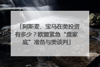 阿斯麦、宝马在美投资有多少？欧盟紧急“盘家底”准备与美谈判
