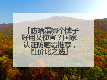 防晒霜哪个牌子好用又便宜？国家认证防晒霜推荐，性价比之选