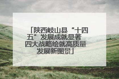 陕西岐山县“十四五”发展成就显著 四大战略绘就高质量发展新图景