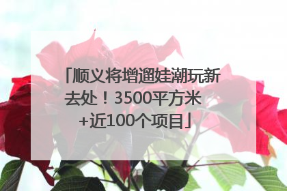 顺义将增遛娃潮玩新去处！3500平方米+近100个项目