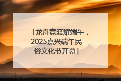 龙舟竞渡耀端午，2025嘉兴端午民俗文化节开幕