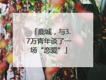 鹿城，与3.7万青年谈了一场“恋爱”