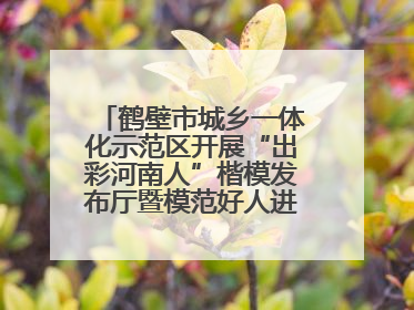 鹤壁市城乡一体化示范区开展“出彩河南人”楷模发布厅暨模范好人进校园宣讲活动