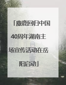 麋鹿回归中国40周年湖南主场宣传活动在岳阳启动