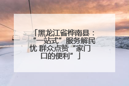 黑龙江省桦南县：“一站式”服务解民忧 群众点赞“家门口的便利”