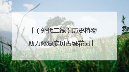 （外代二线）历史植物助力修复庞贝古城花园