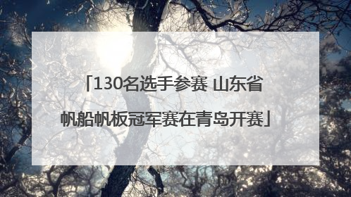 130名选手参赛 山东省帆船帆板冠军赛在青岛开赛