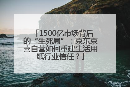 1500亿市场背后的“生死局”：京东京喜自营如何重建生活用纸行业信任？