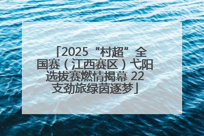 2025“村超”全国赛（江西赛区）弋阳选拔赛燃情揭幕 22支劲旅绿茵逐梦