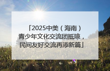 2025中美（海南）青少年文化交流团抵琼，民间友好交流再添新篇