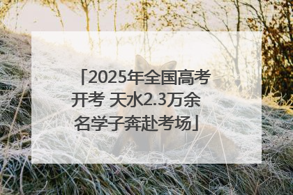 2025年全国高考开考 天水2.3万余名学子奔赴考场