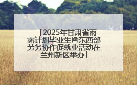 2025年甘肃省雨露计划毕业生暨东西部劳务协作促就业活动在兰州新区举办