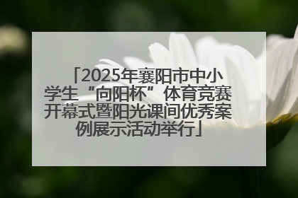 2025年襄阳市中小学生“向阳杯”体育竞赛开幕式暨阳光课间优秀案例展示活动举行